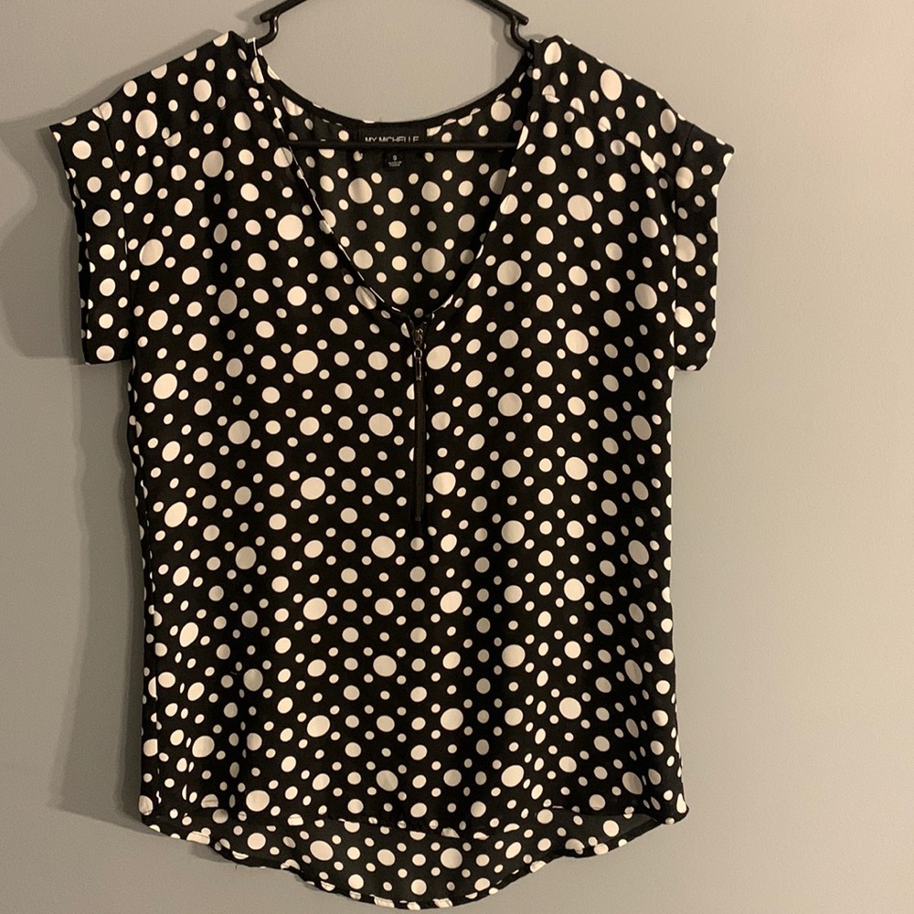 Black and white blouse
